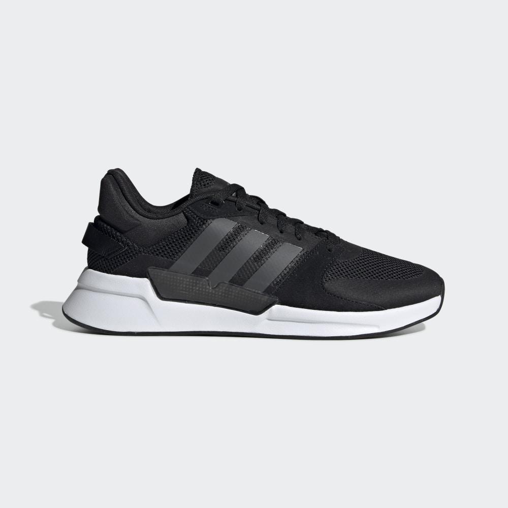 Adidas Men's Run 90s Running Shoes Black/Grey/White Ireland EE9869